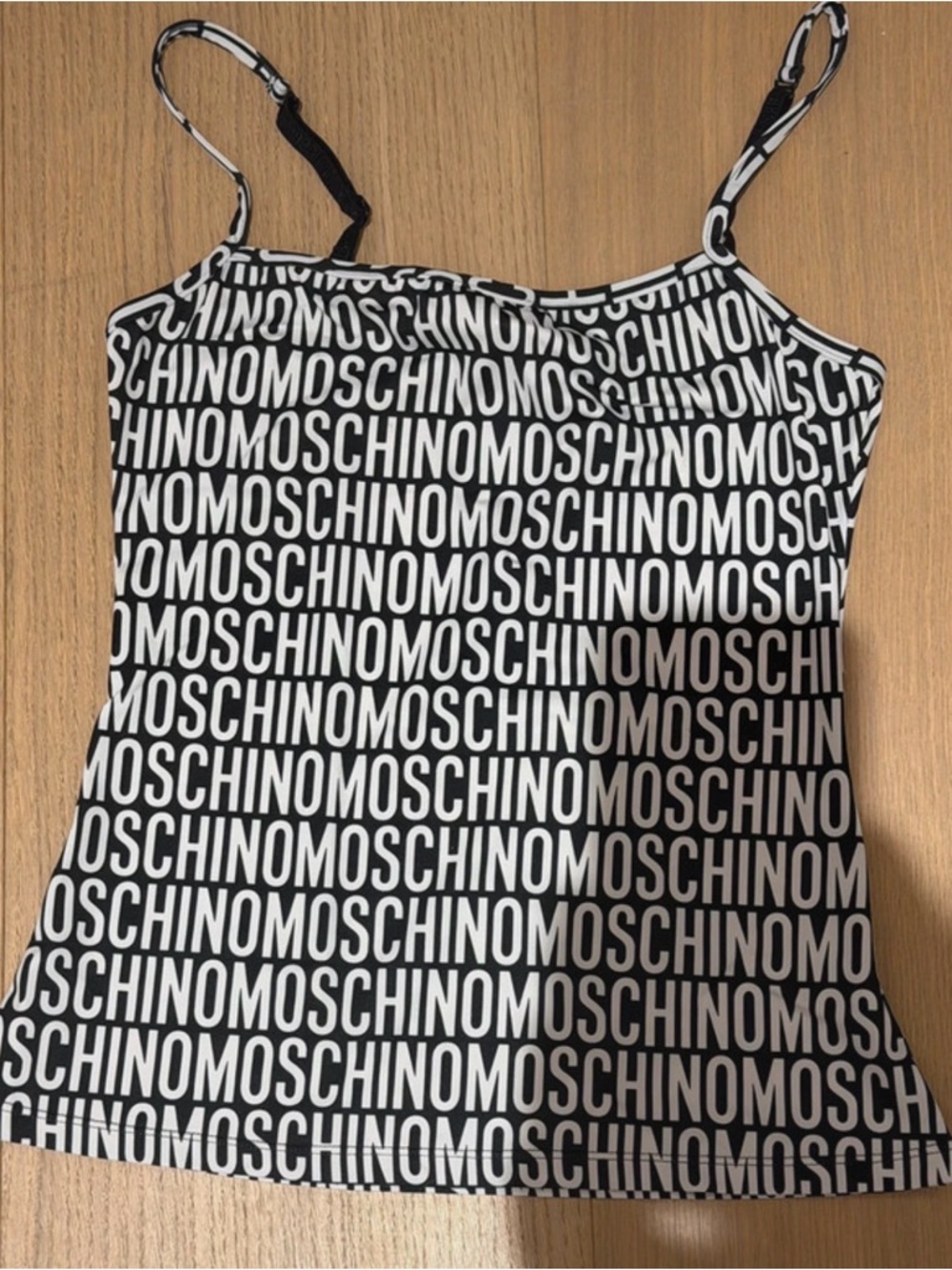 Moschino Black and White Logo Tank Top